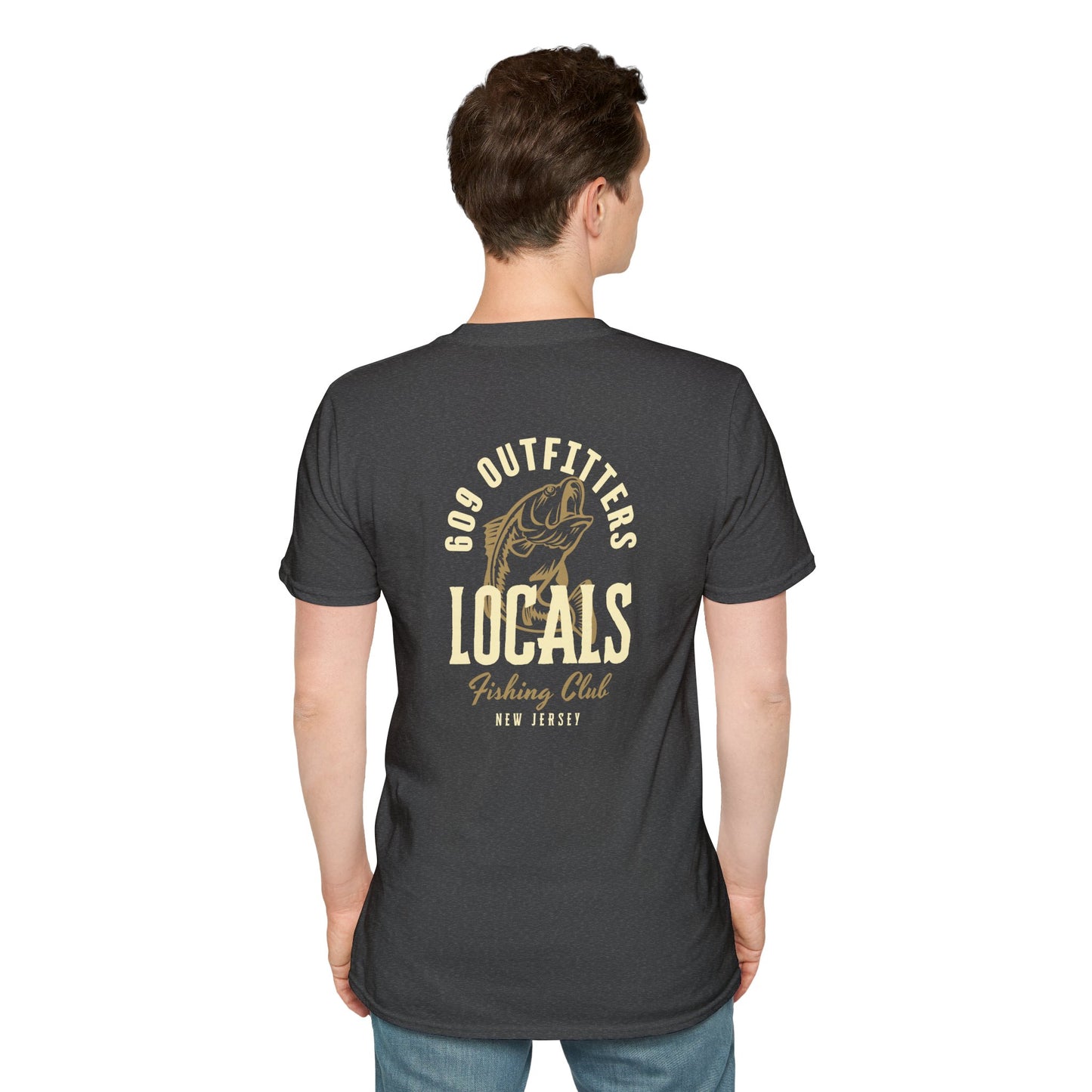 Contemporary Tee | 609 Locals Fishing Club Logo Dark Heather