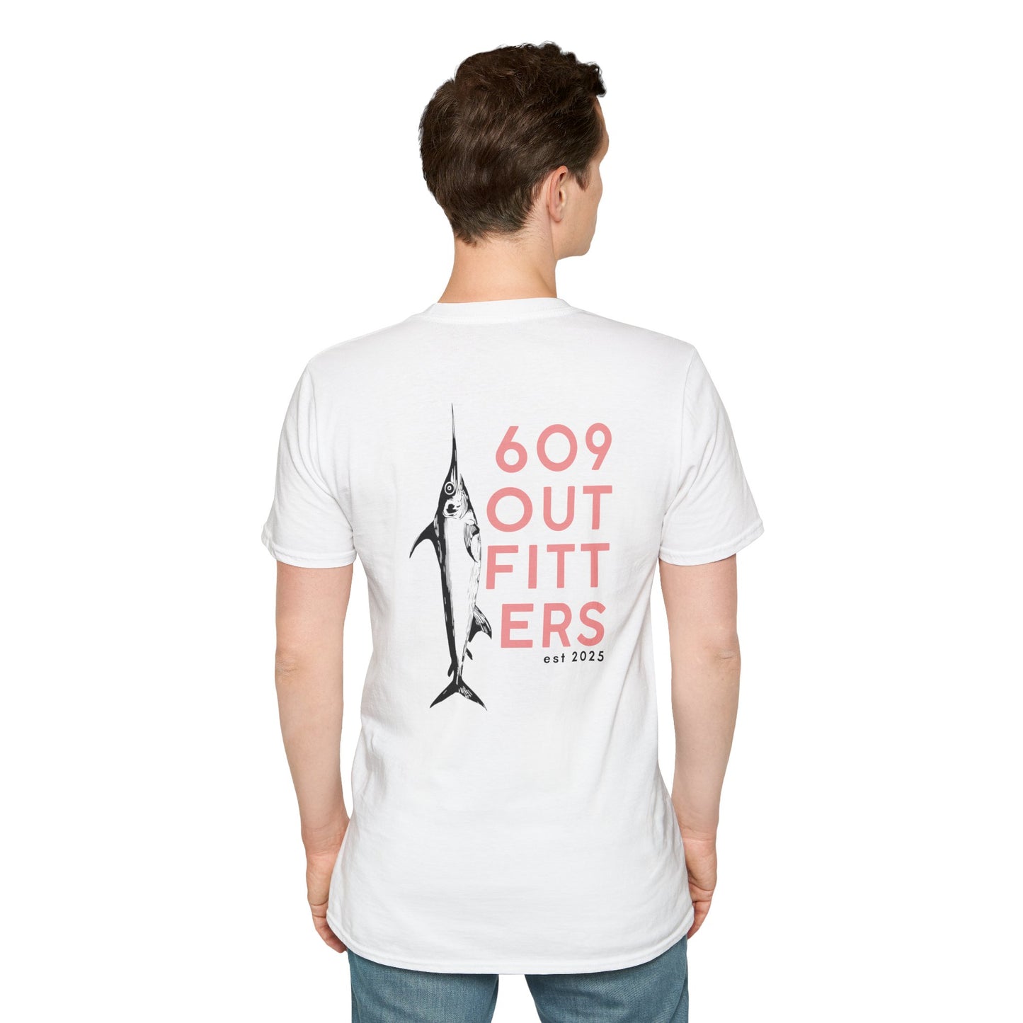 Contemporary Tee | Mens Swordfish Logo White
