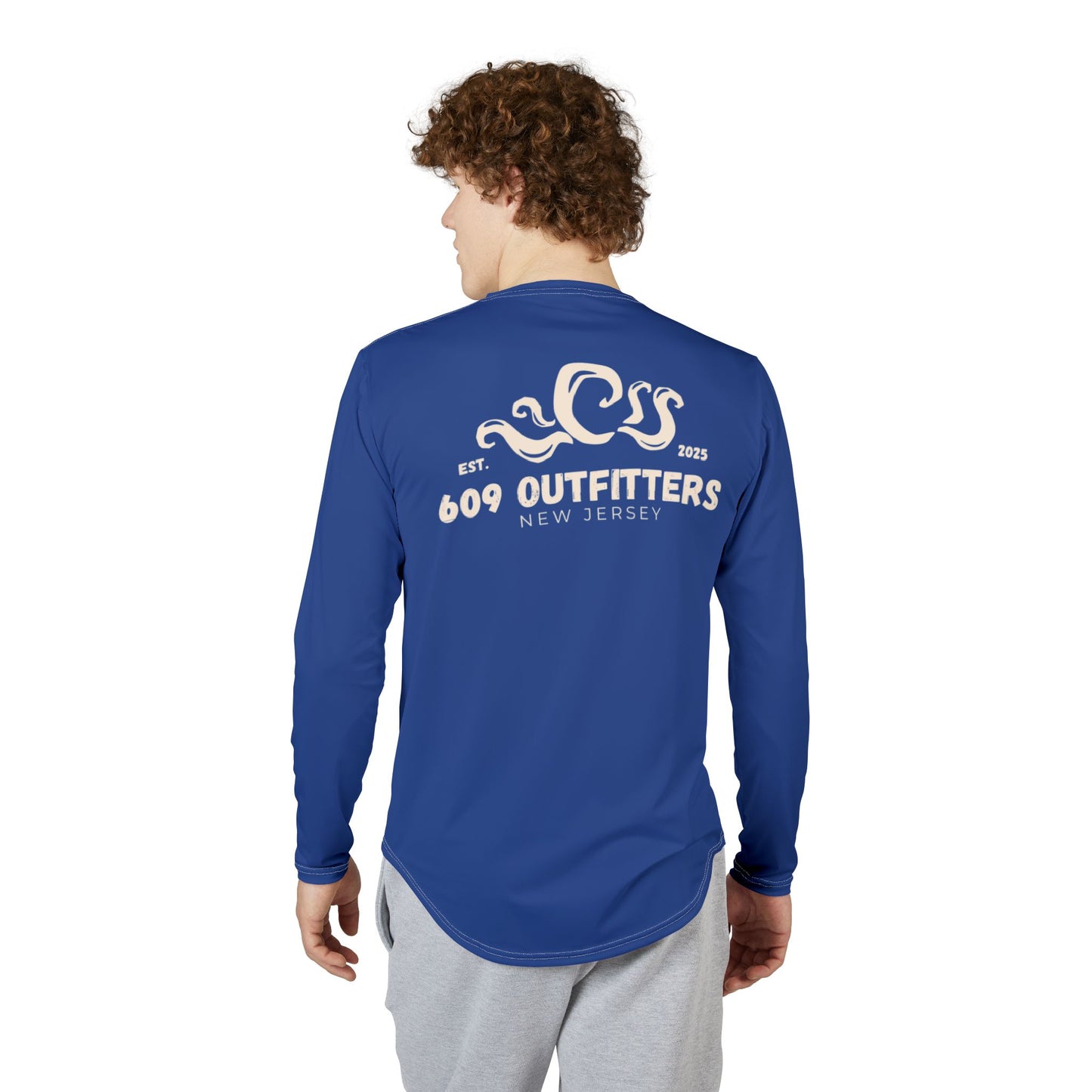 609 Octopus Fishing Logo | Long Sleeve UV Sun Protection Top Royal Blue