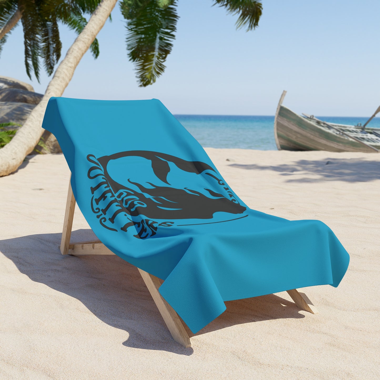 609 Outfitters Classic Mermaid Logo | Turquoise Beach Towel