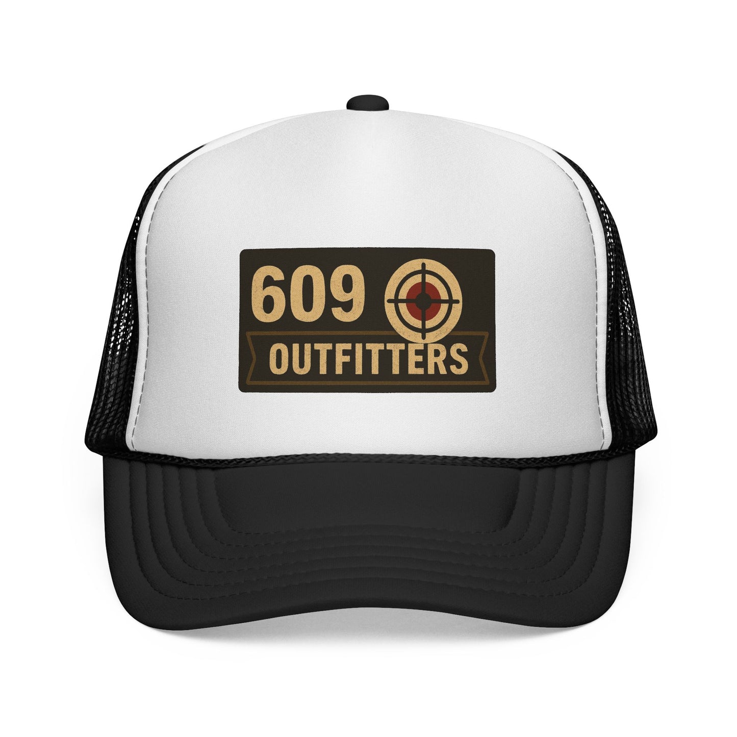 Simple Trucker Hat | Black Target Label| Unisex Style by 609 Outfitters