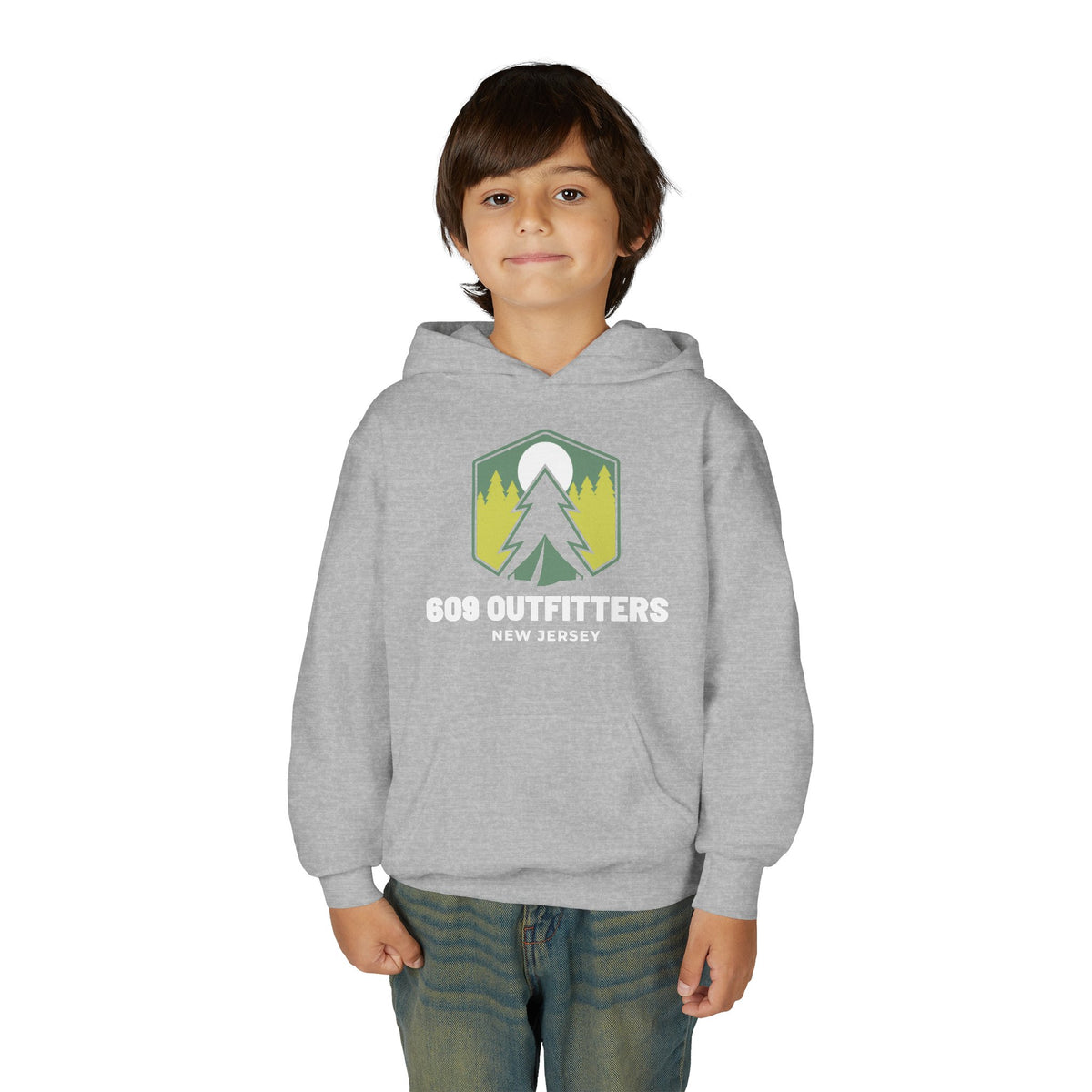 609 Outfitters Youth Heavy Blend Nature Logo Hooded Sweatshirt