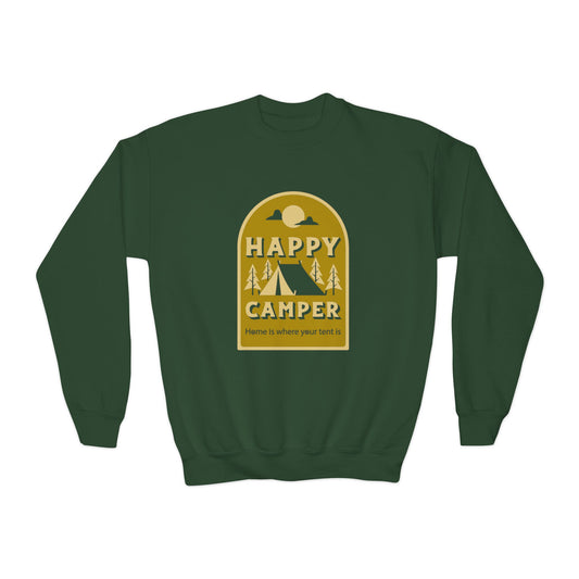 Happy Camper Youth Crewneck Sweatshirt