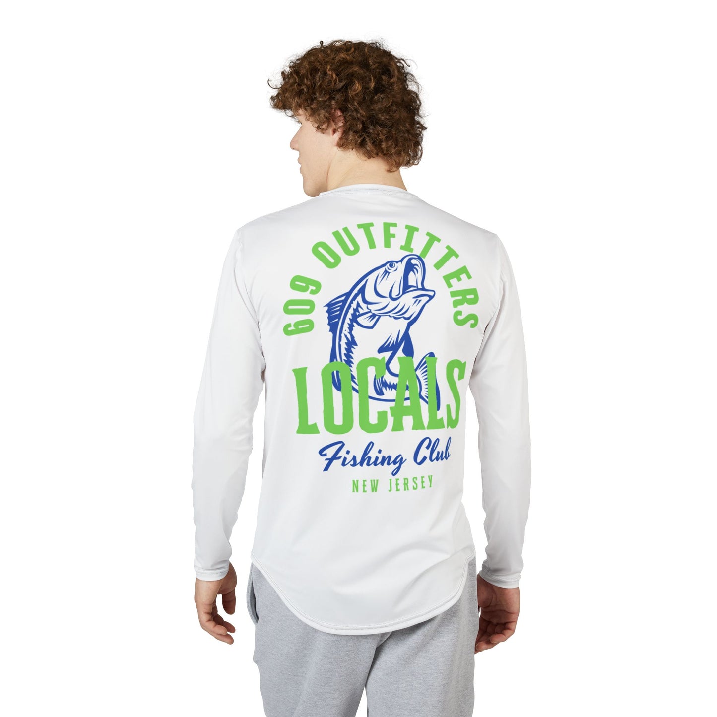 609 Locals Fishing Logo | Long Sleeve UV Sun Protection Top White