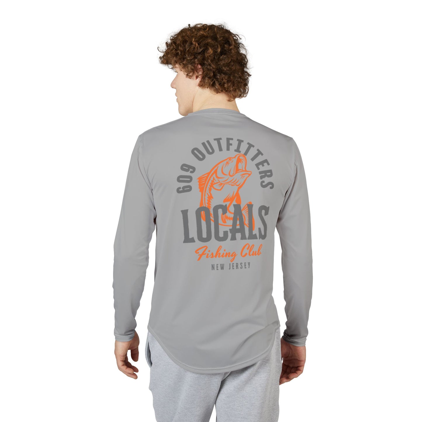 609 Locals Fishing Logo | Long Sleeve UV Sun Protection Top Gray