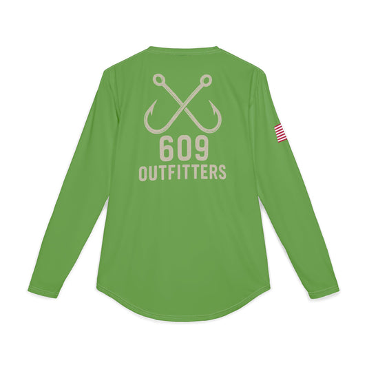 609 Classic Double Hook Logo | Long Sleeve UV Sun Protection Top Royal Green