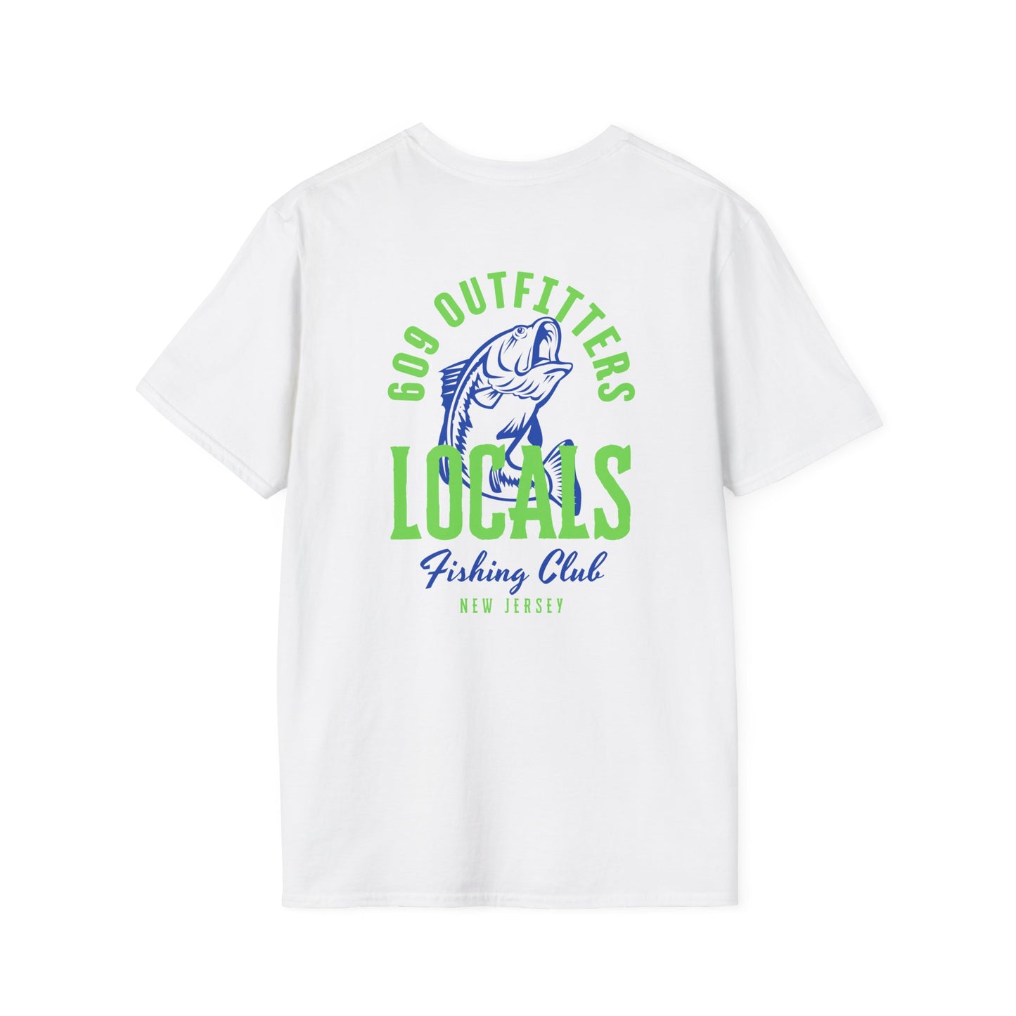 Contemporary Tee | 609 Locals Fishing Club Logo White