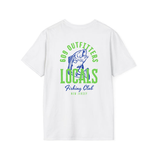 Contemporary Tee | 609 Locals Fishing Club Logo White