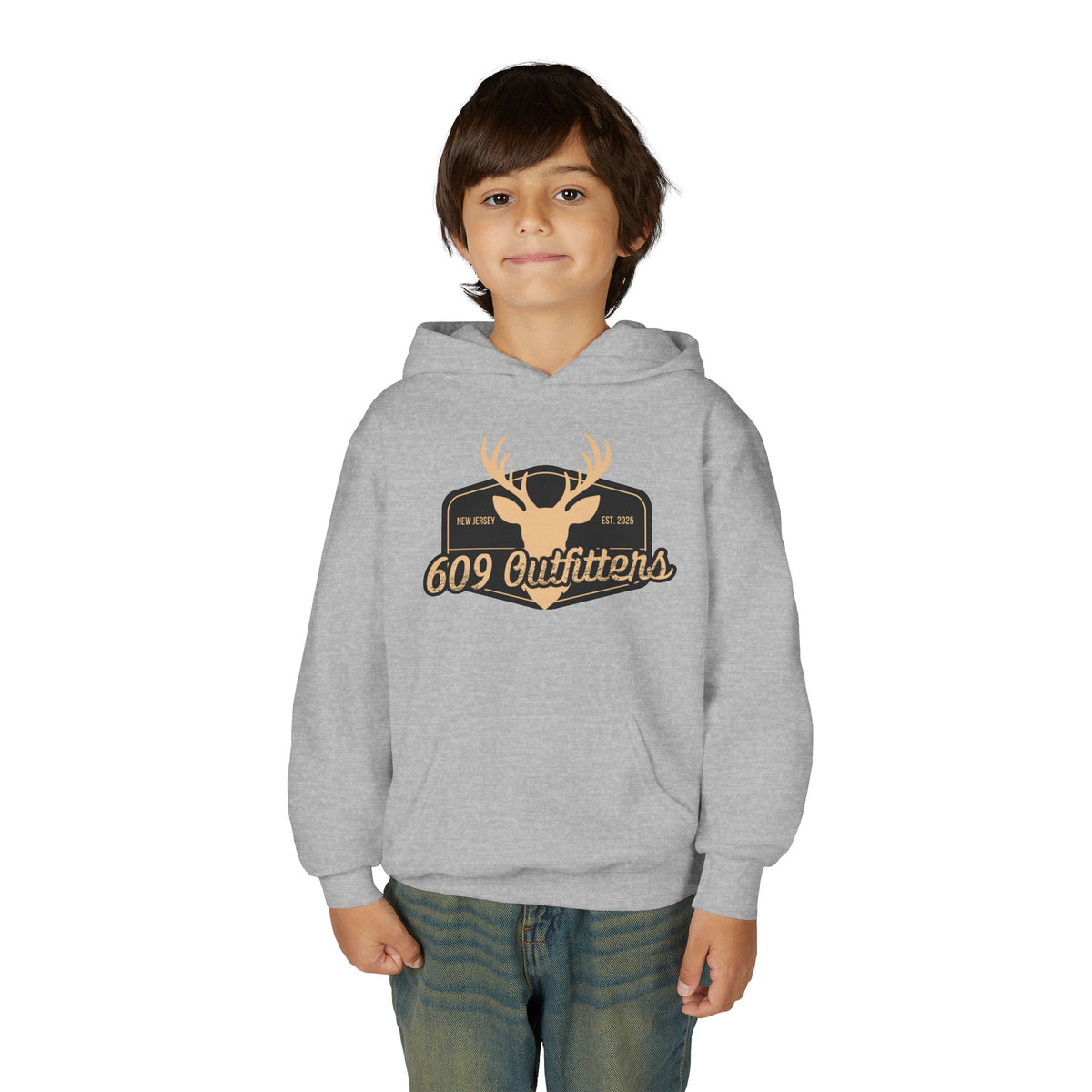 609 Outfitters Youth Heavy Blend Buck Season Logo Hooded Sweatshirt