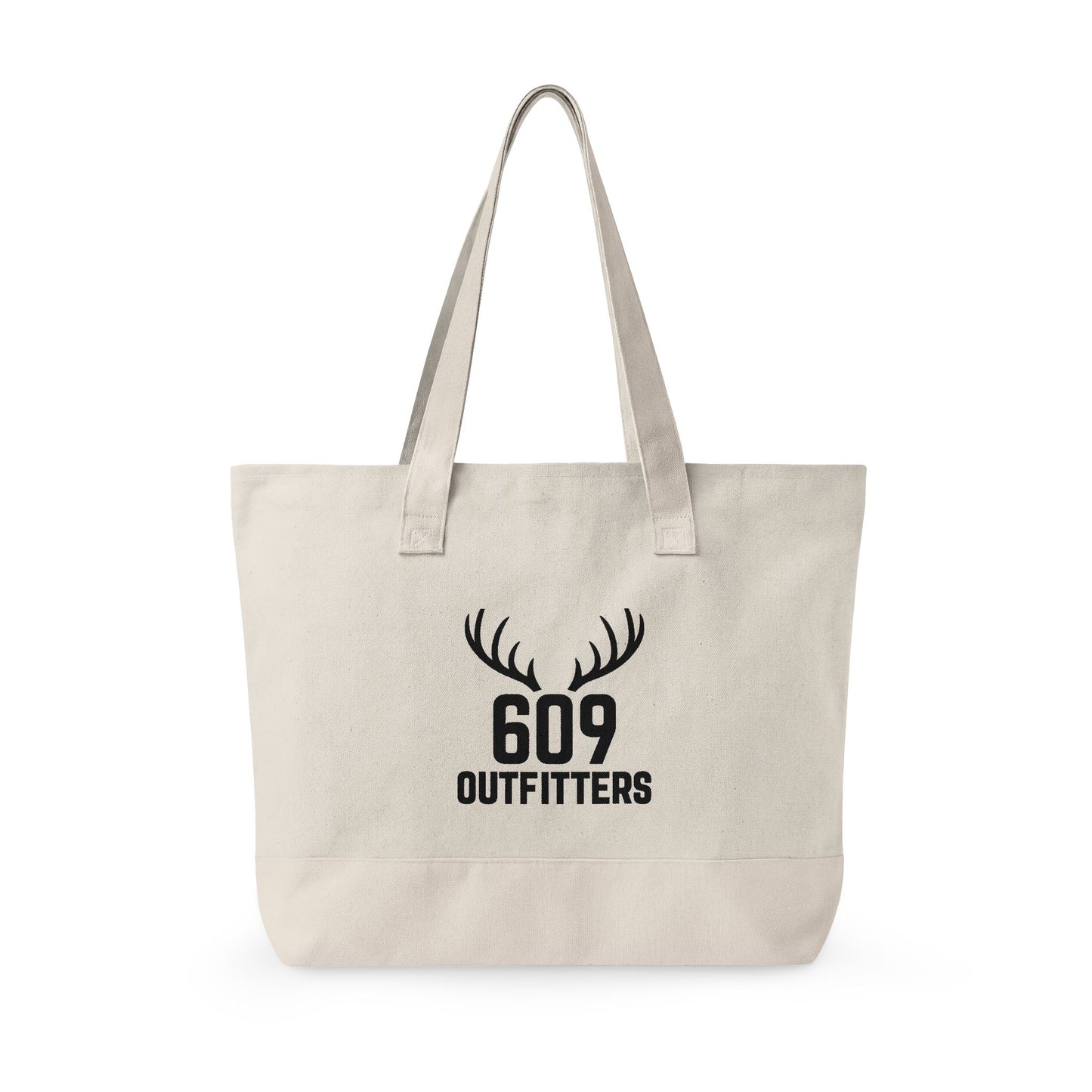 Canvas Tote Bag | 609 Outfitters Classic Antler Logo Beach Tote