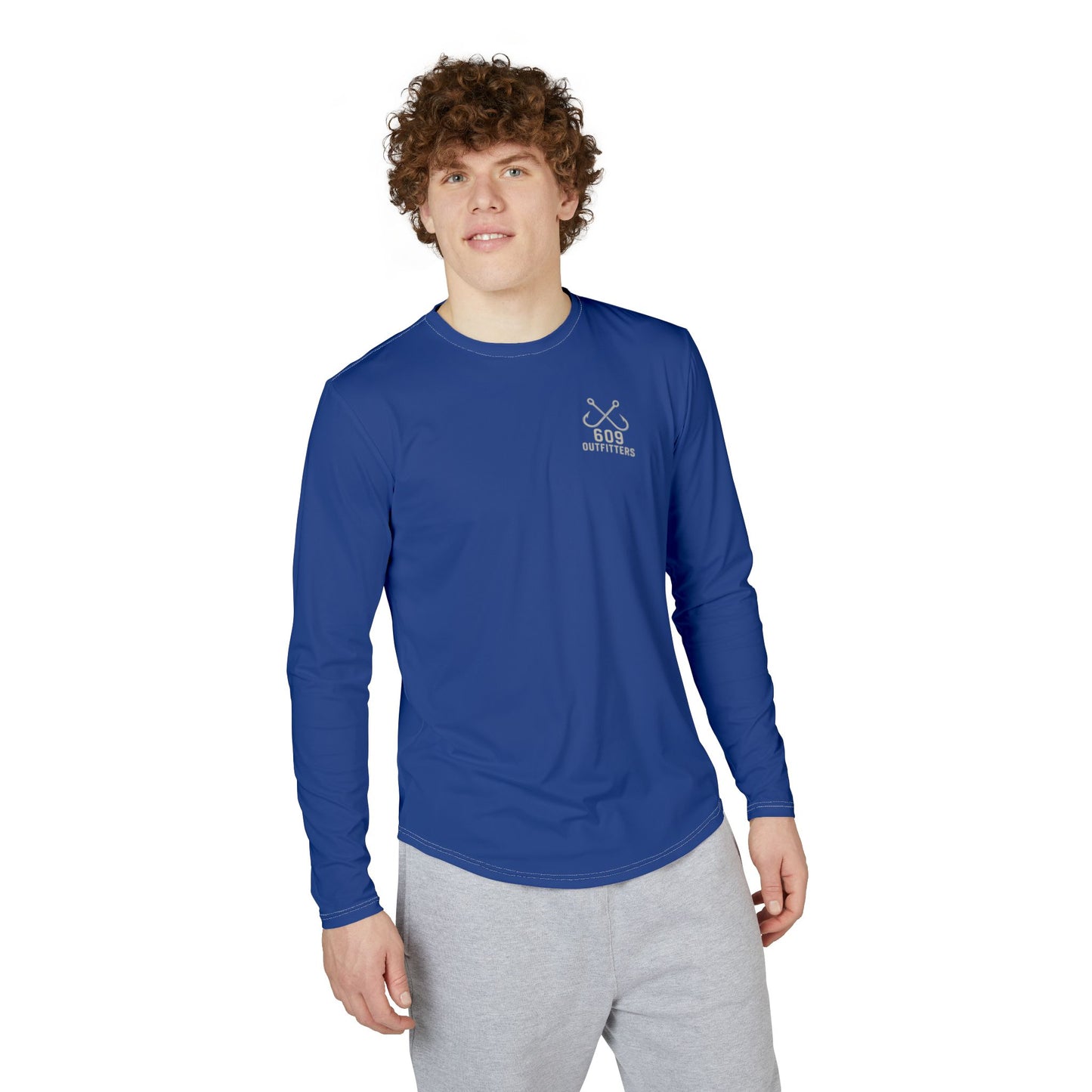 609 Classic Double Hook Logo | Long Sleeve UV Sun Protection Top Royal Blue