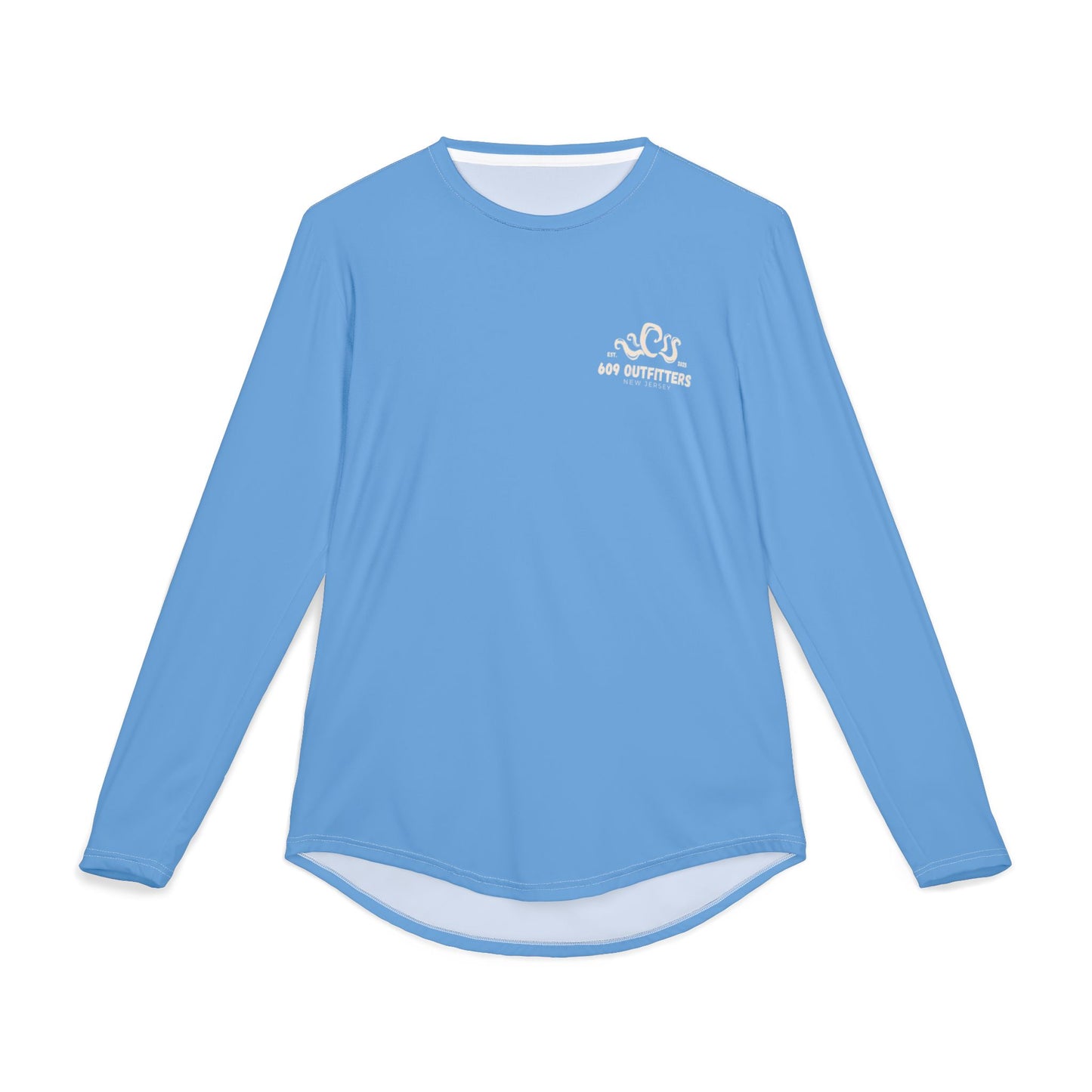 609 Octopus Fishing Logo | Long Sleeve UV Sun Protection Top Sky Blue