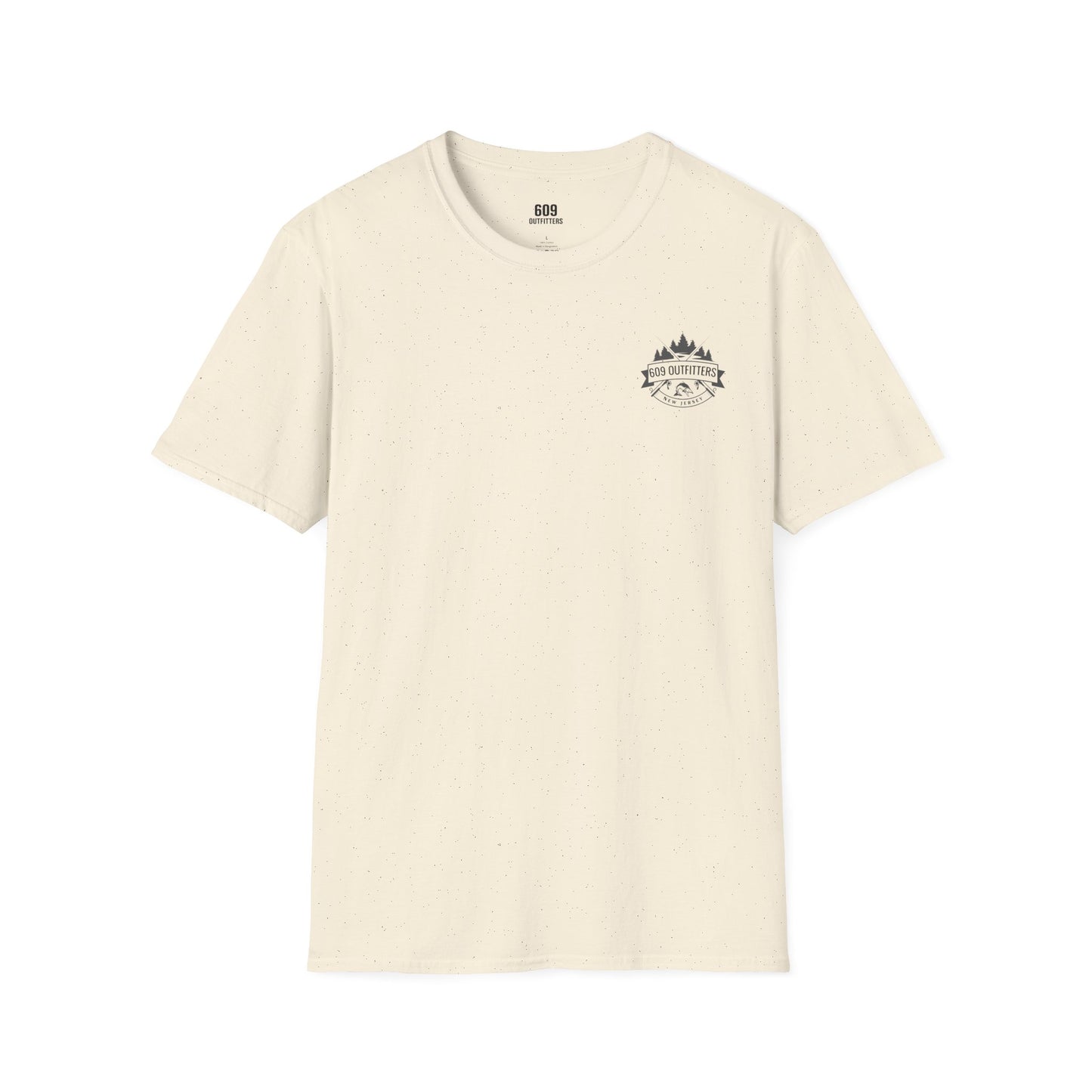 Contemporary Tee | Mens Fishing Badge Beige