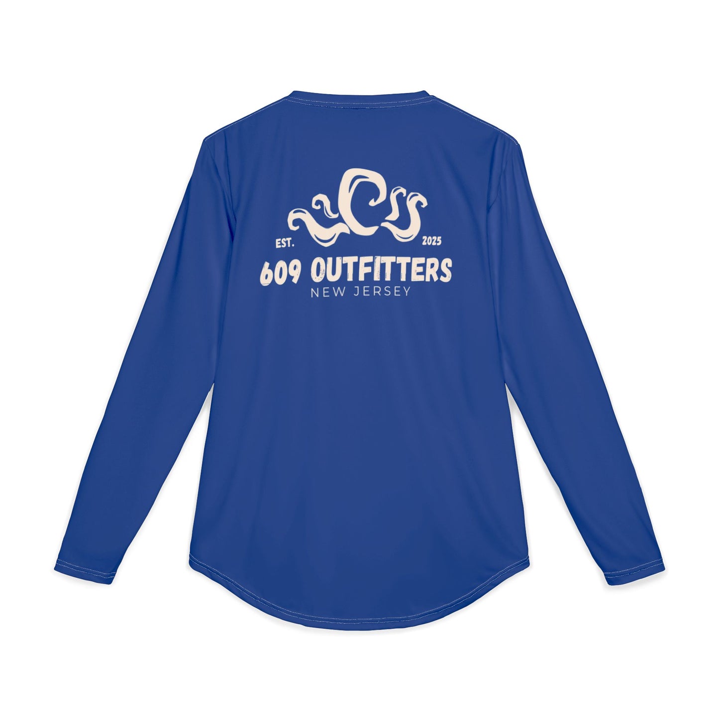 609 Octopus Fishing Logo | Long Sleeve UV Sun Protection Top Royal Blue
