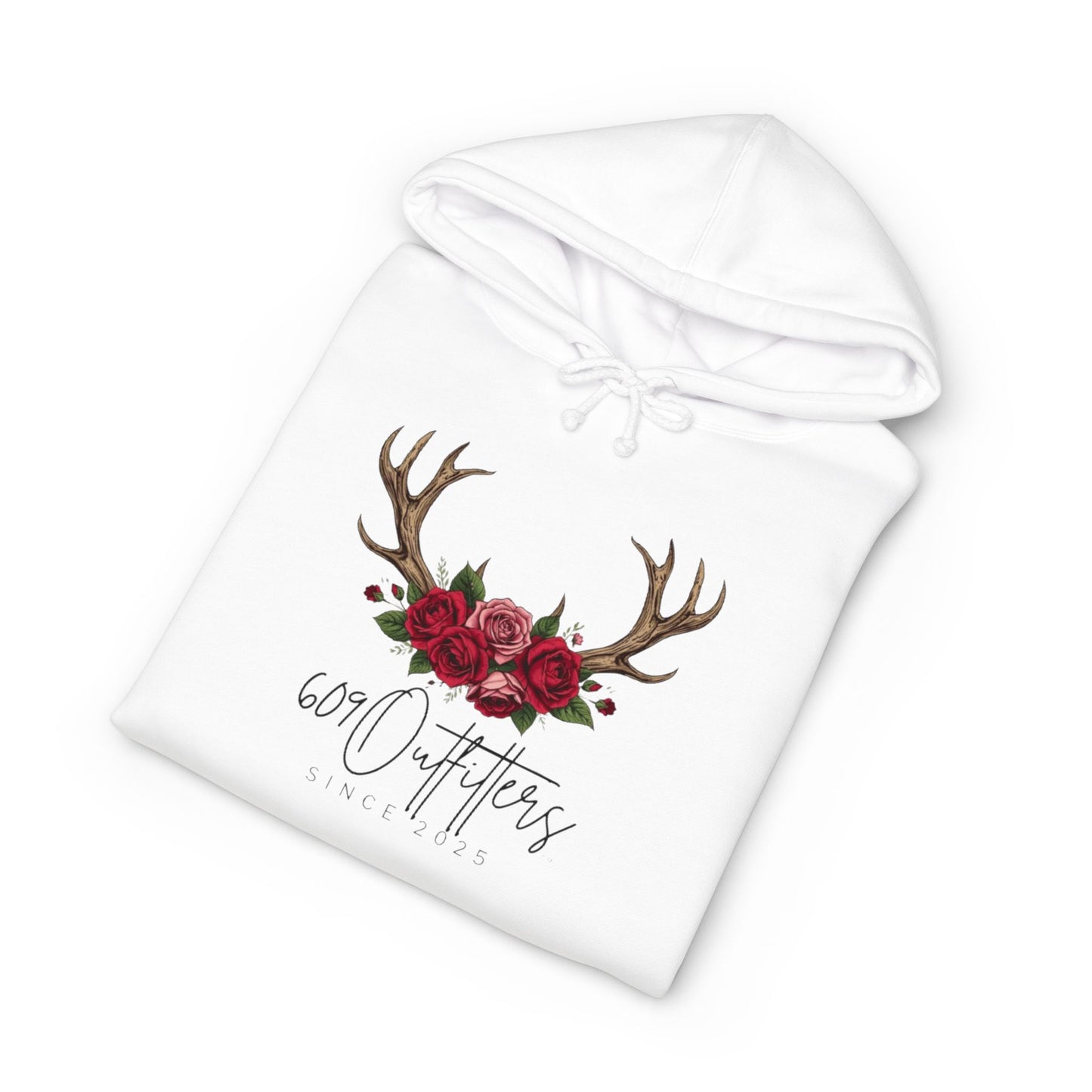 609 Outfitters Rack & Roses | White Heavy Blend Pullover
