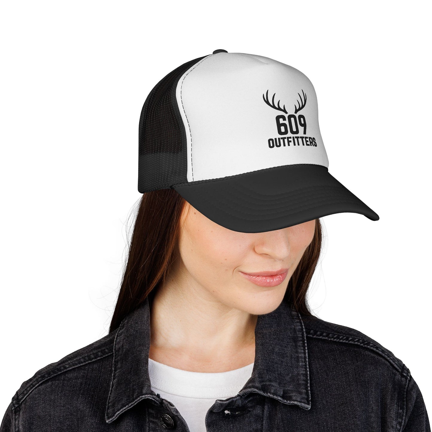 Simple Trucker Hat | Classic Antler Logo | Unisex Style by 609 Outfitters