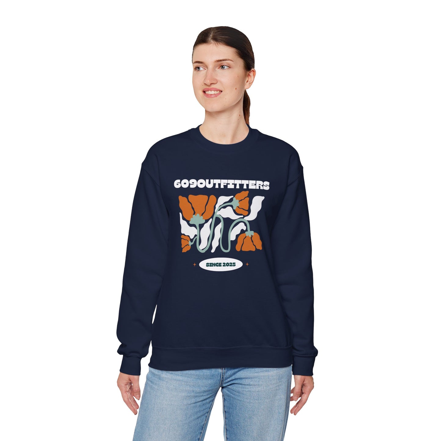 Women's Retro Floral | Crewneck Sweatshirt