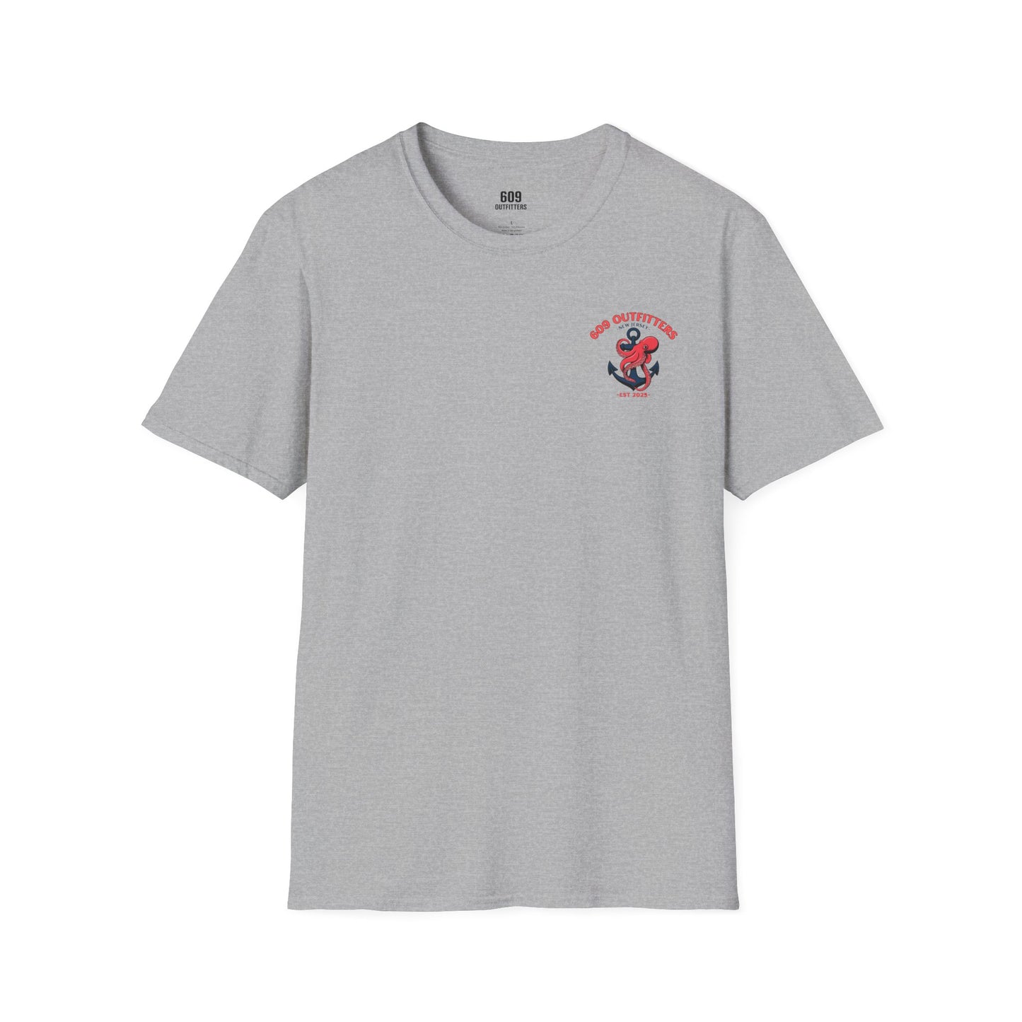 Contemporary Tee | Mens Octopus Anchor Gray