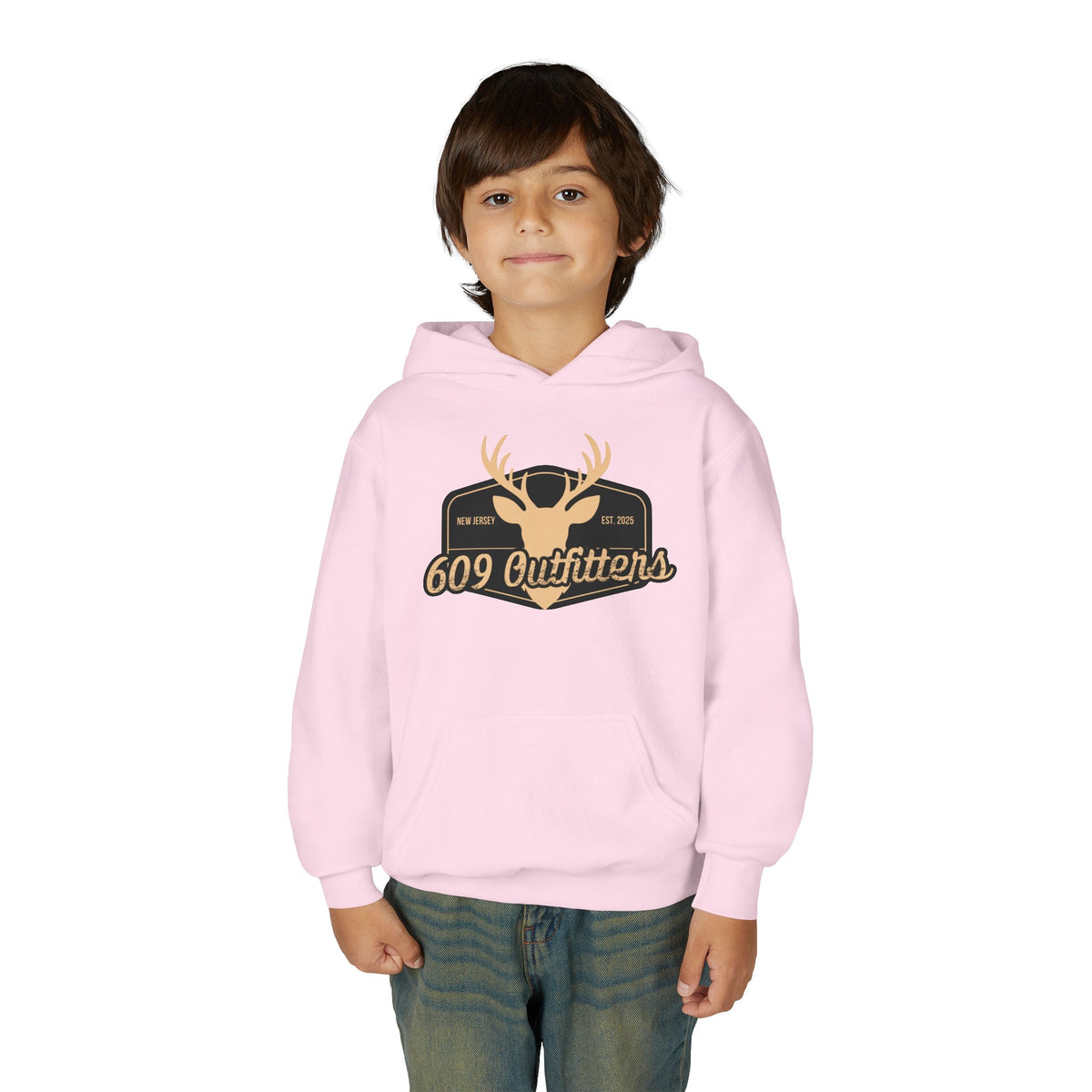 609 Outfitters Youth Heavy Blend Buck Season Logo Hooded Sweatshirt