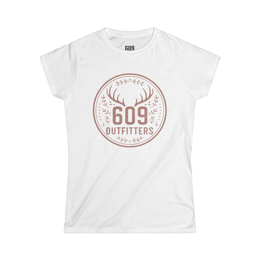 Women's Soft Tee | Deer Badge with Vine Logo | Everyday Wear