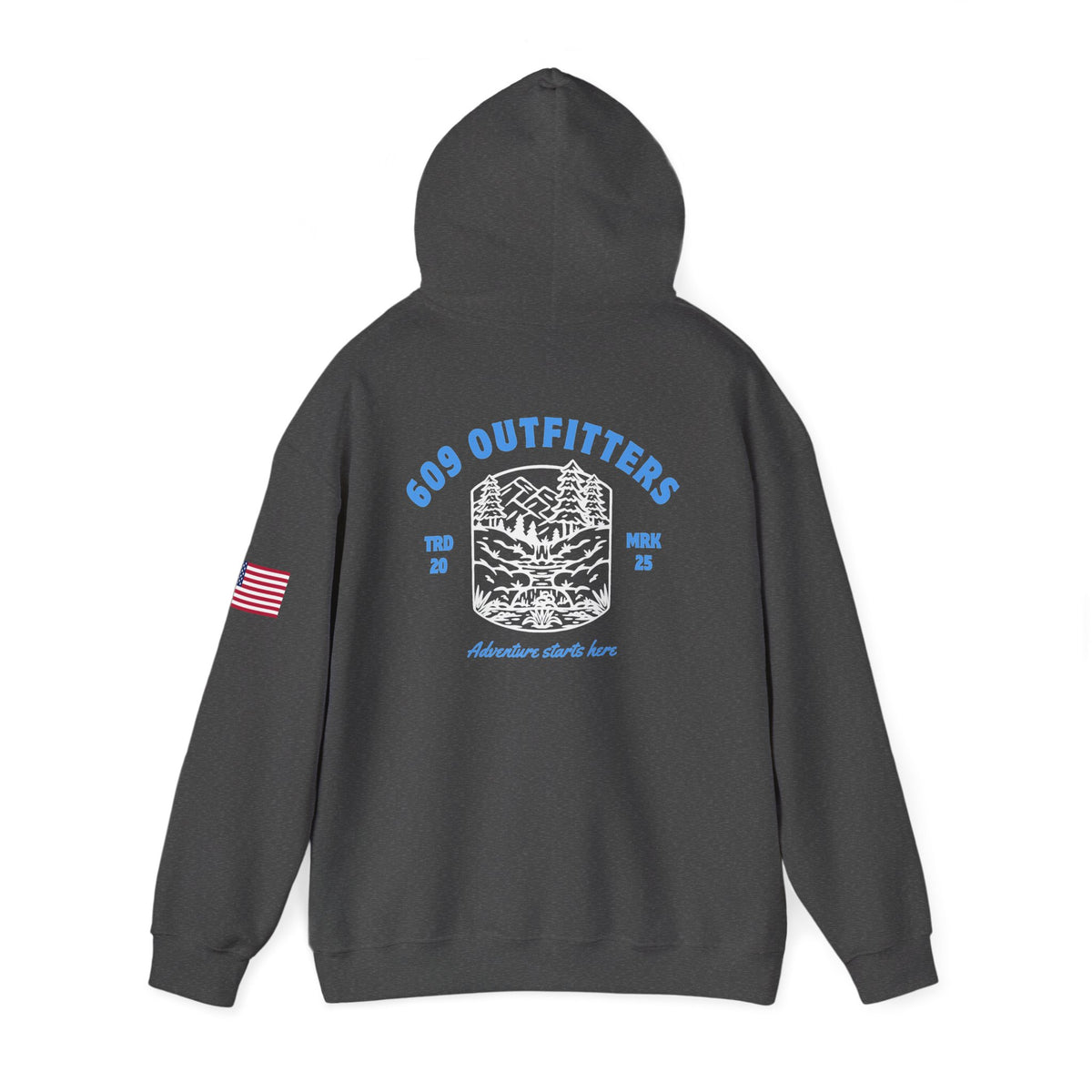 Outdoor Adventure Hoodie | 609 Adventure Logo Blue
