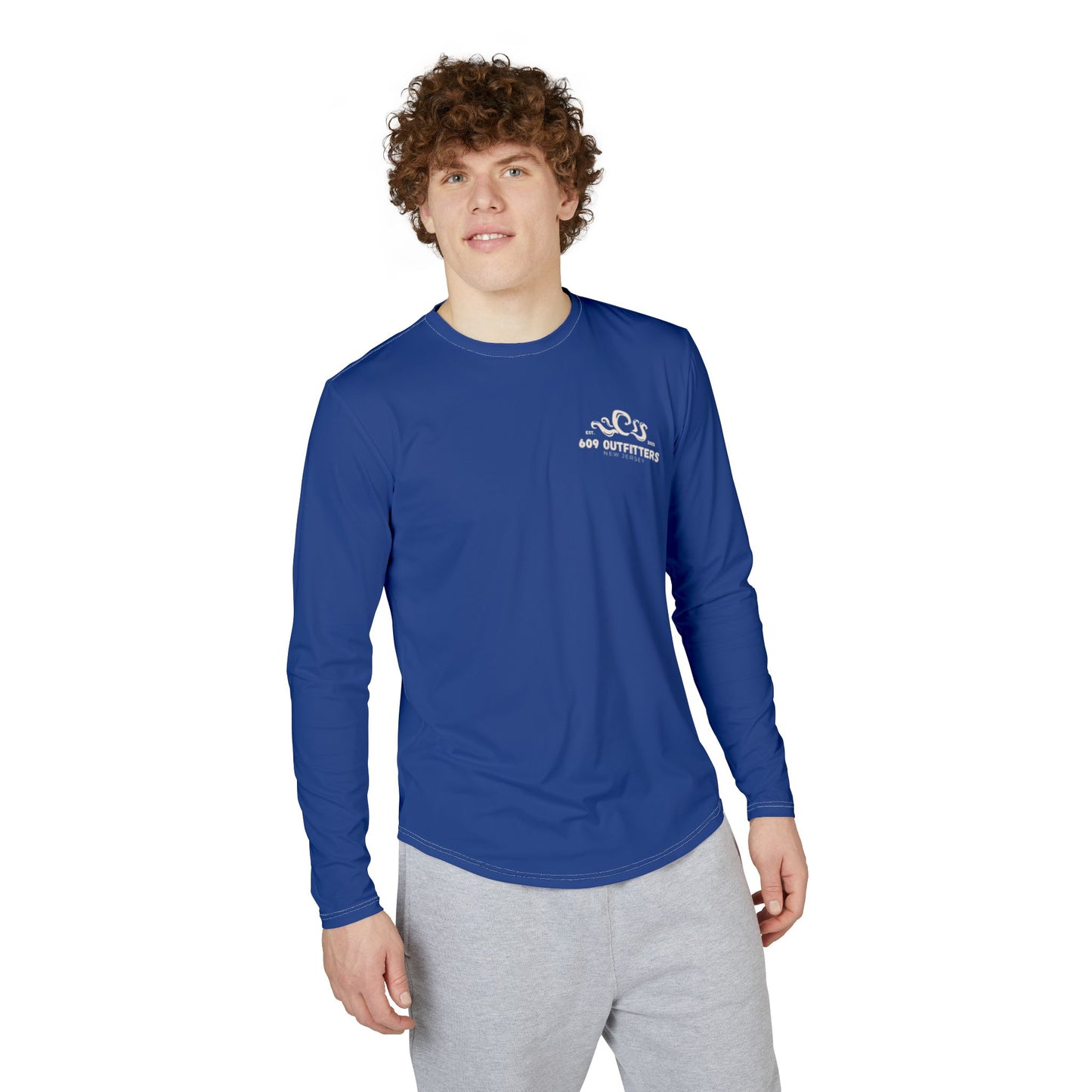 609 Octopus Fishing Logo | Long Sleeve UV Sun Protection Top Royal Blue