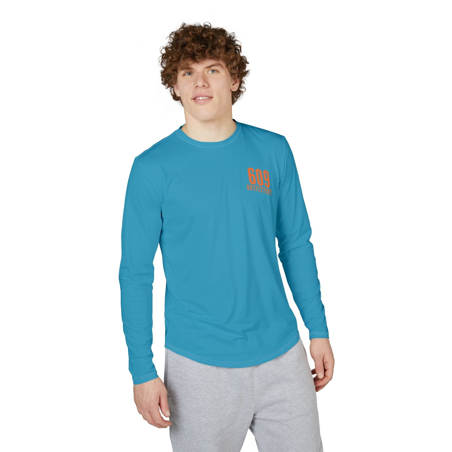 609 Locals Fishing Logo | Long Sleeve UV Sun Protection Top Turquoise