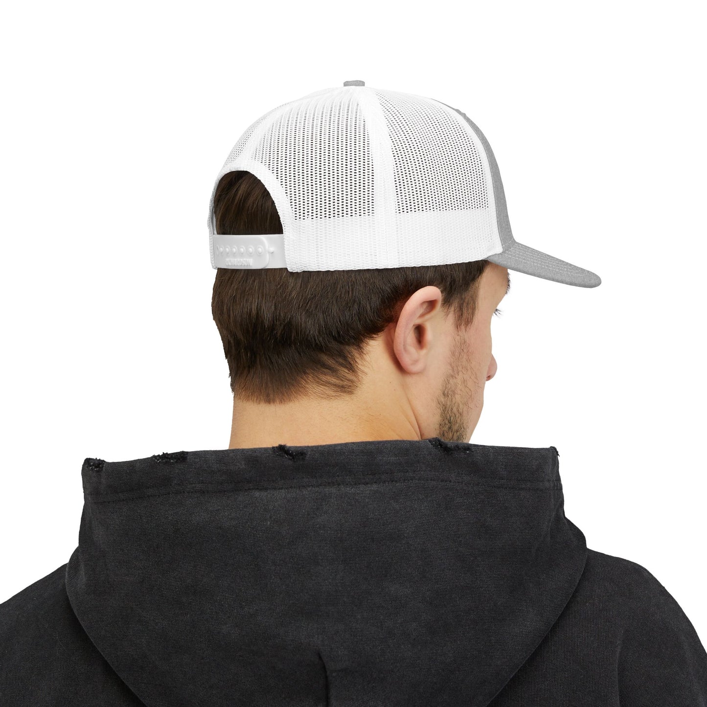 609 Outfitters White Embroidered Snapback Trucker Cap