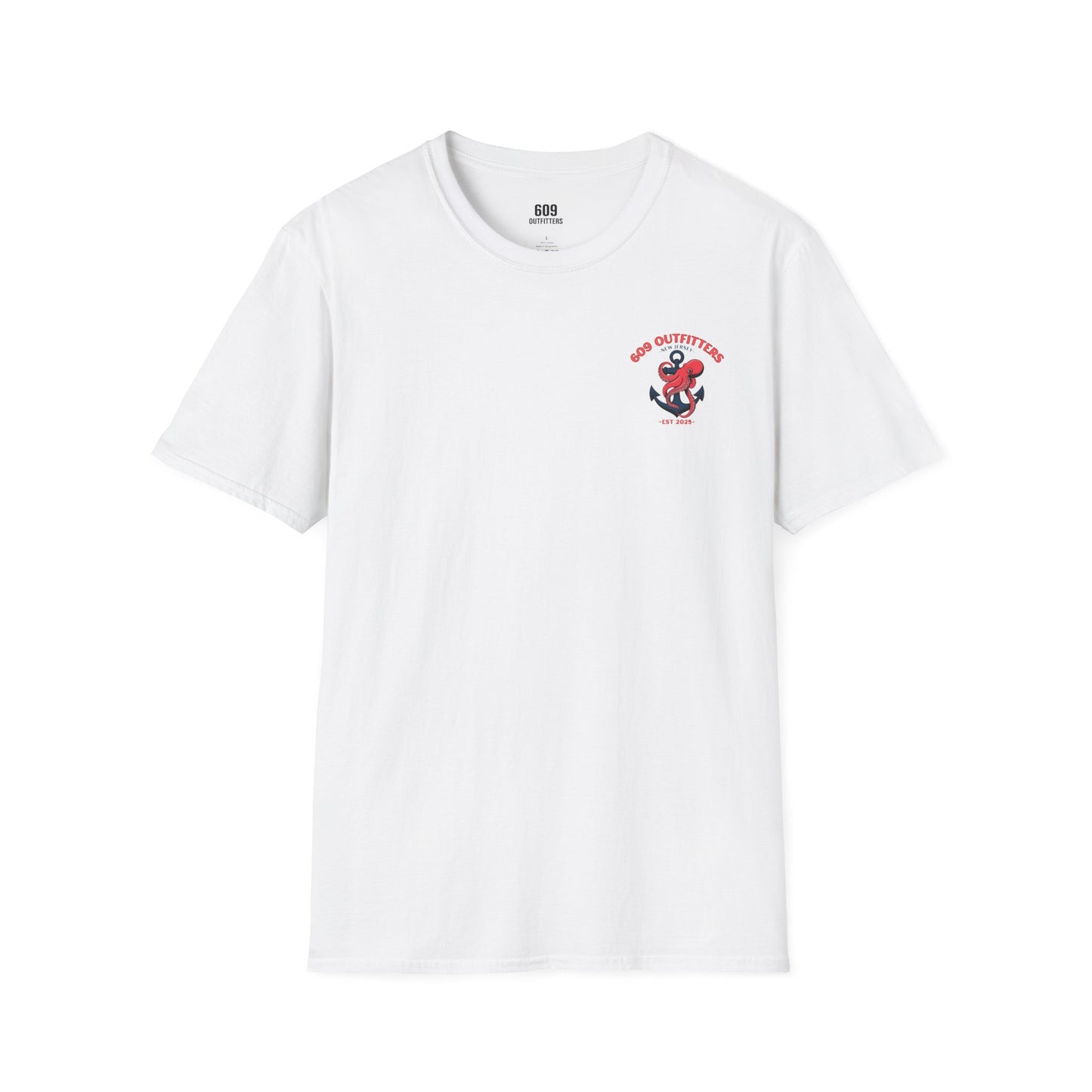 Contemporary Tee | Mens Octopus Anchor White
