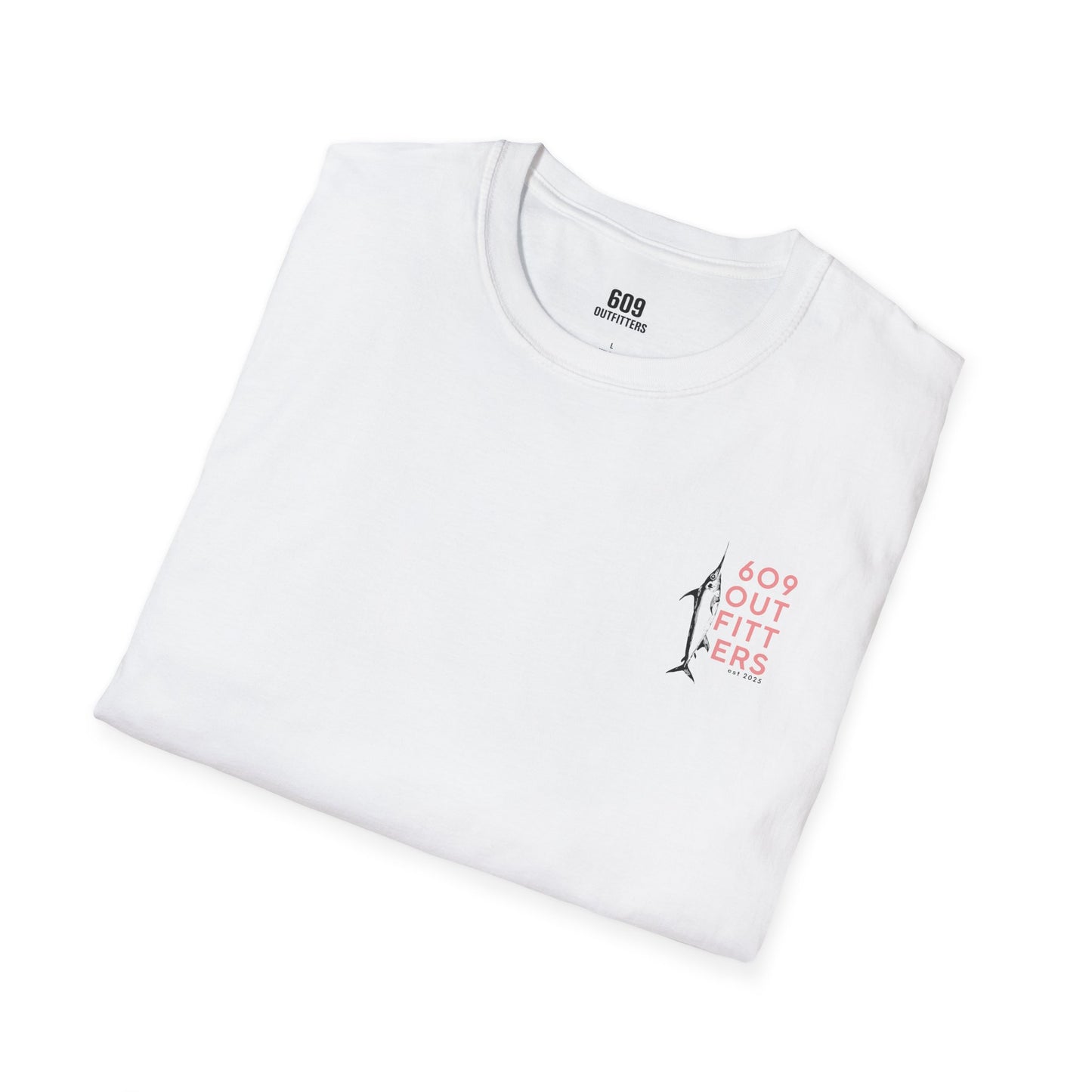 Contemporary Tee | Mens Swordfish Logo White