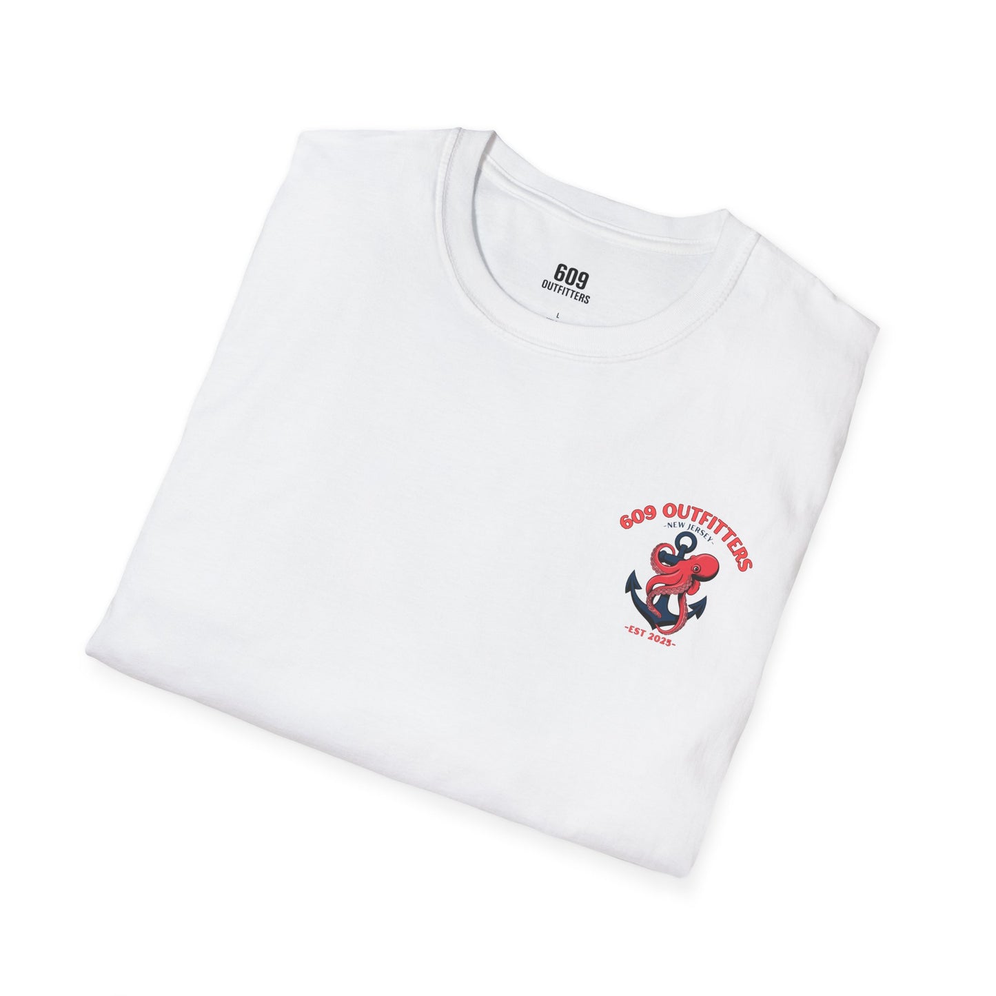 Contemporary Tee | Mens Octopus Anchor White