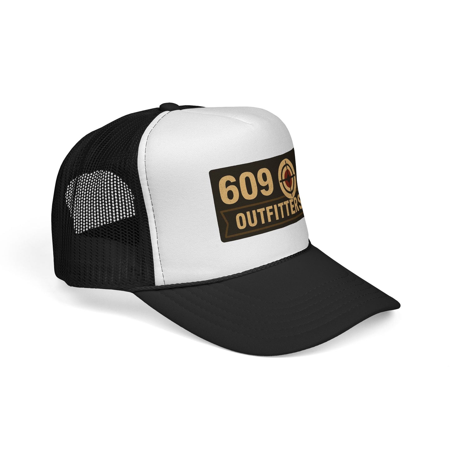 Simple Trucker Hat | Black Target Label| Unisex Style by 609 Outfitters