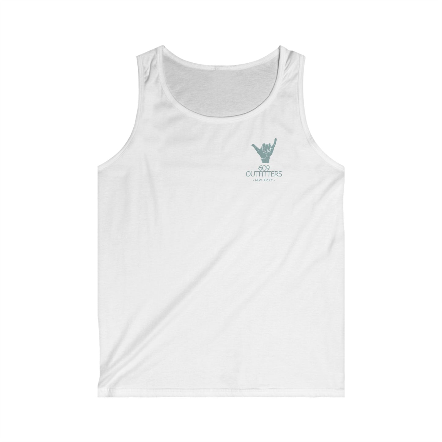 609 Outfitters New Jersey | White and Blue Shaka Tank
