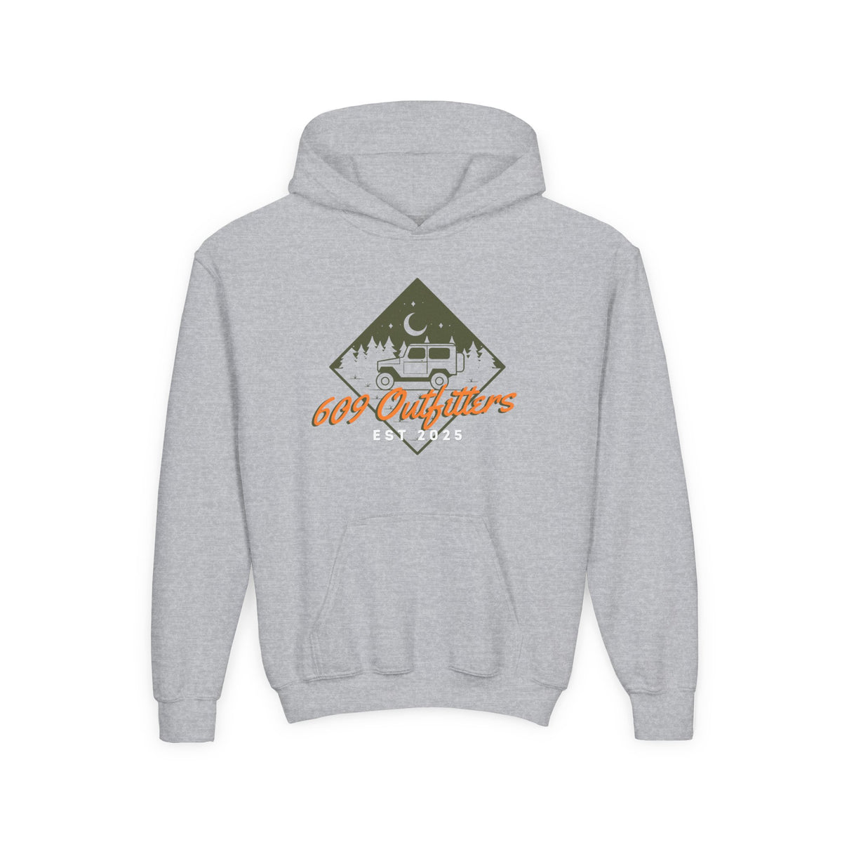 609 Outfitters Youth Heavy Blend Under The Stars Logo Hooded Sweatshirt