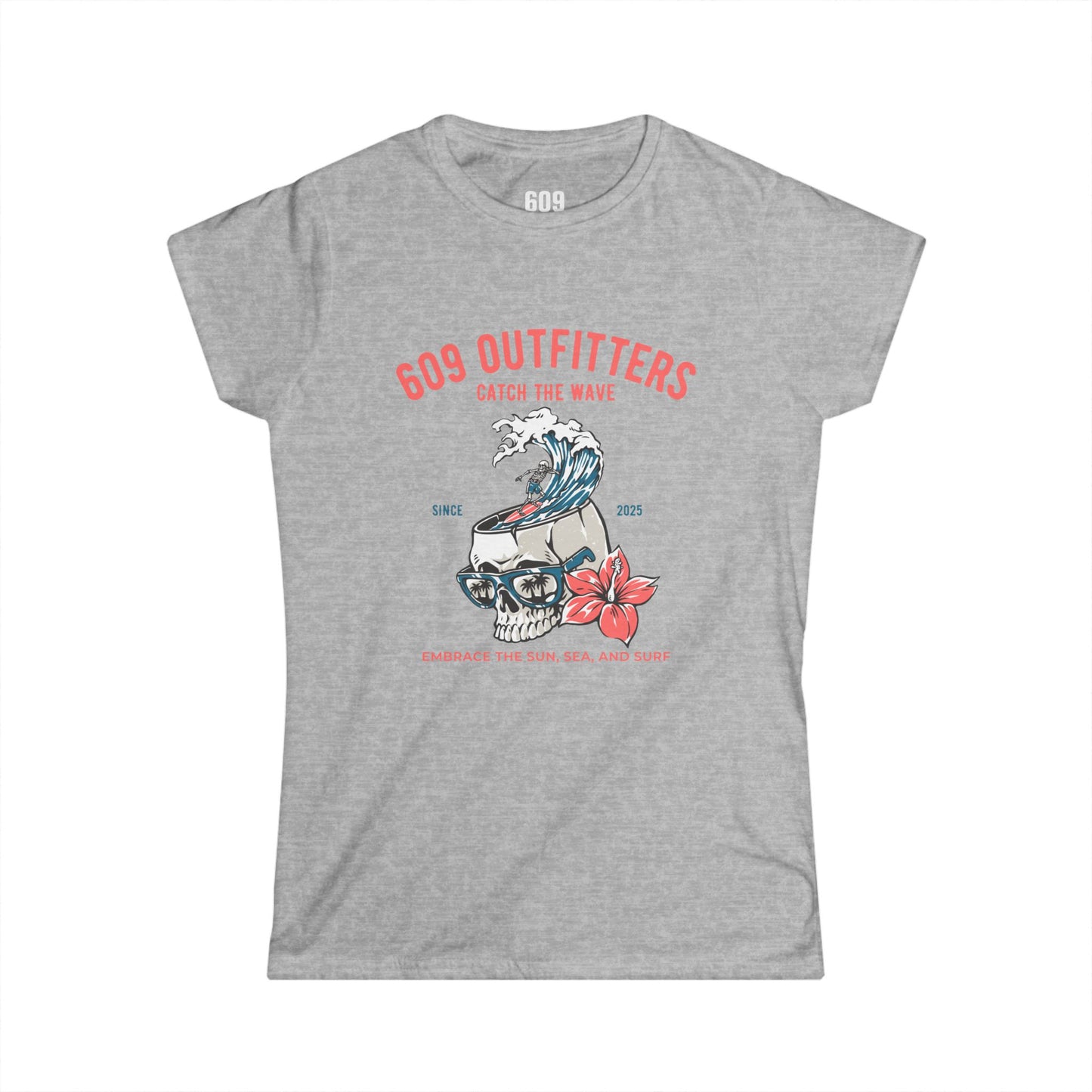 Women's Soft Tee | Catch The Wave Logo Gray | Everyday Wear