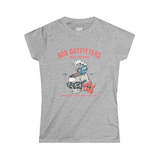 Women's Soft Tee | Catch The Wave Logo Gray | Everyday Wear