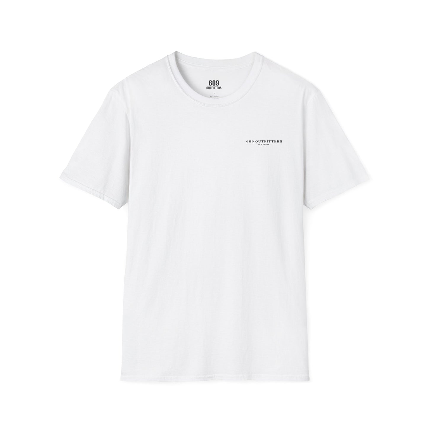 Contemporary Tee | Mens 609 Pines to Shore Logo White