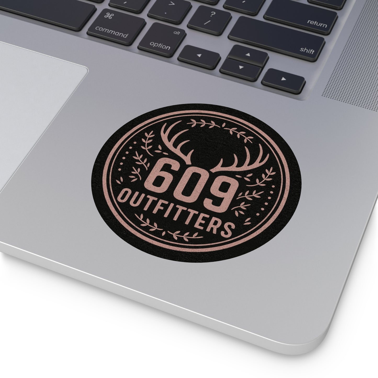 Deer Badge with Vines | Vinyl Sticker