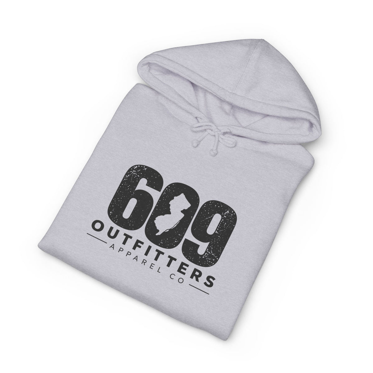 609 Jersey Logo Unisex Heavyweight Hooded Sweatshirt | Light Gray