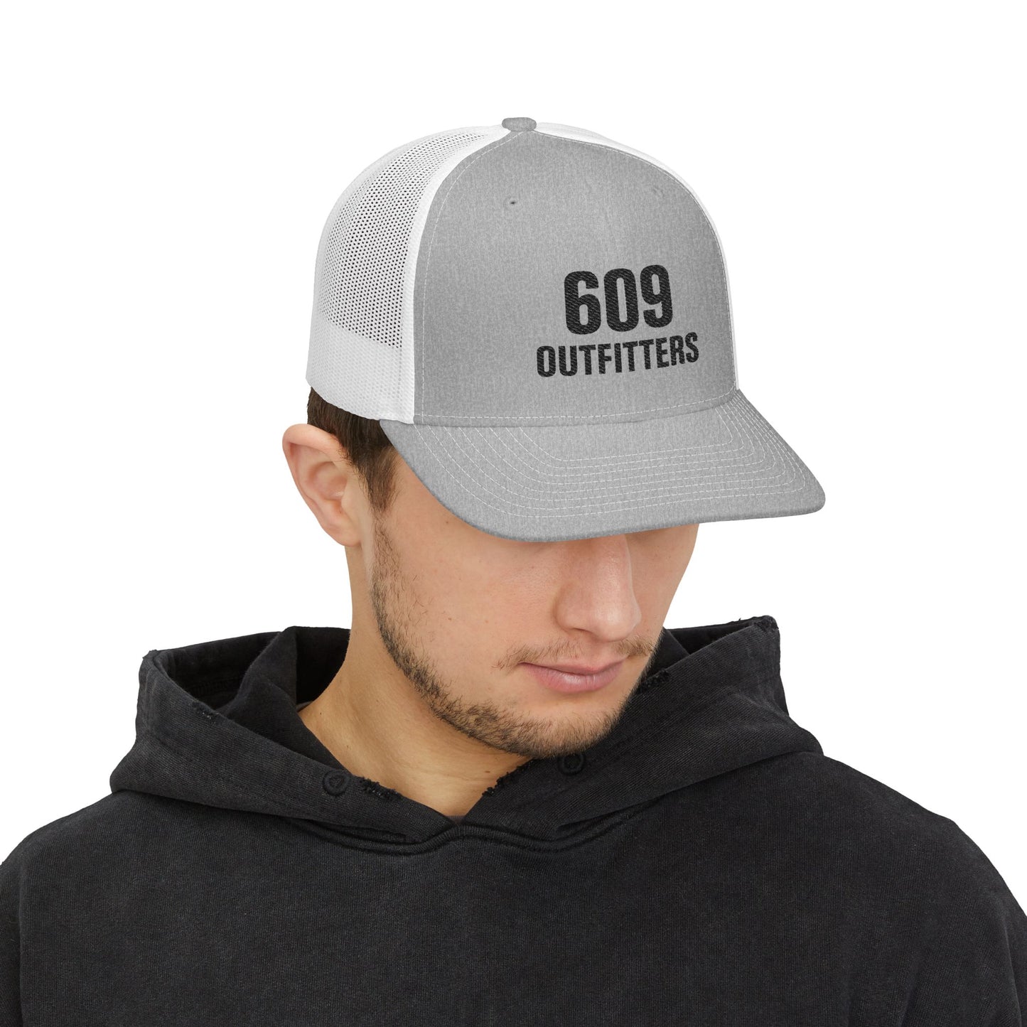 609 Outfitters Embroidered Logo Snapback Trucker Cap