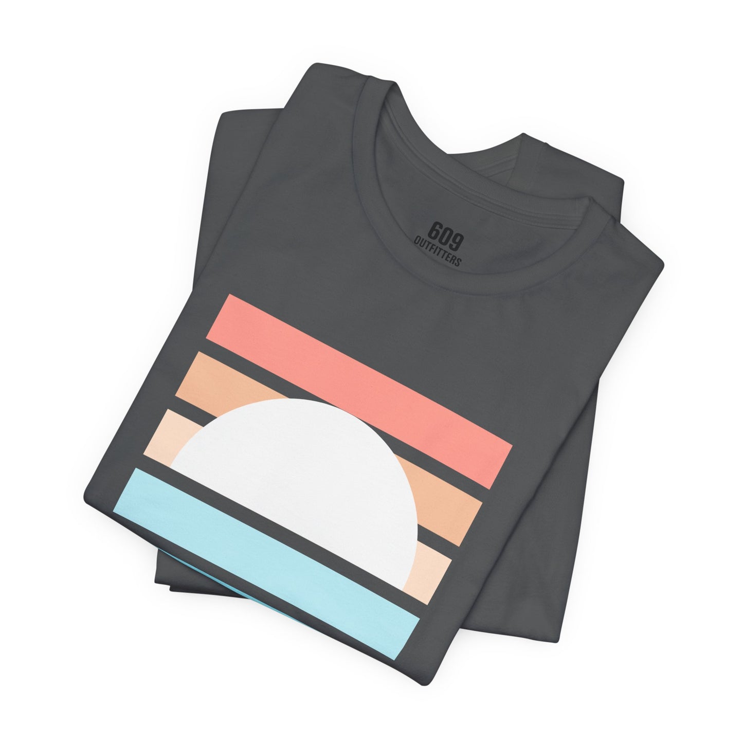 Sunset Stripes Retro Pastel Beach Graphic | Crewneck Sweatshirt Adventure Graphic Tee