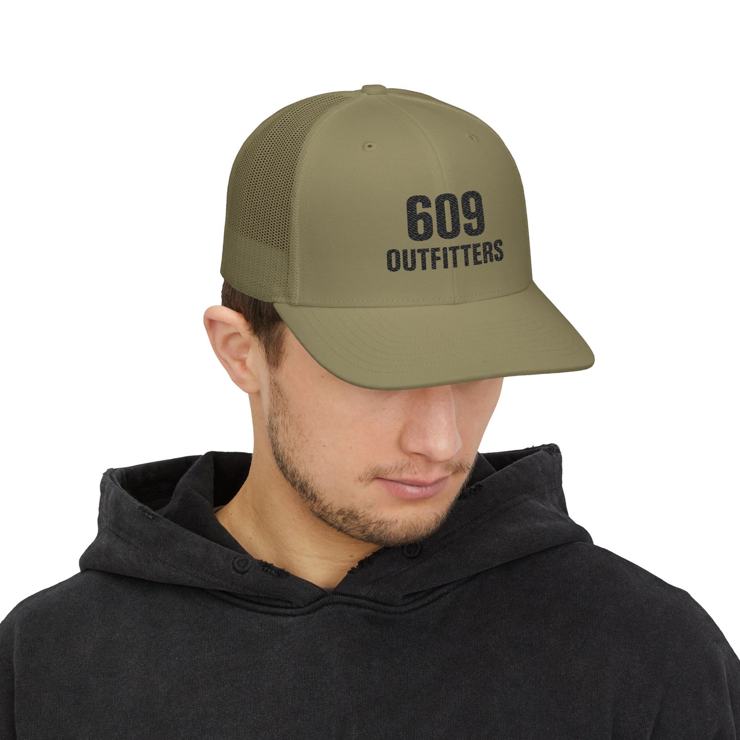 609 Outfitters Embroidered Logo Snapback Trucker Cap