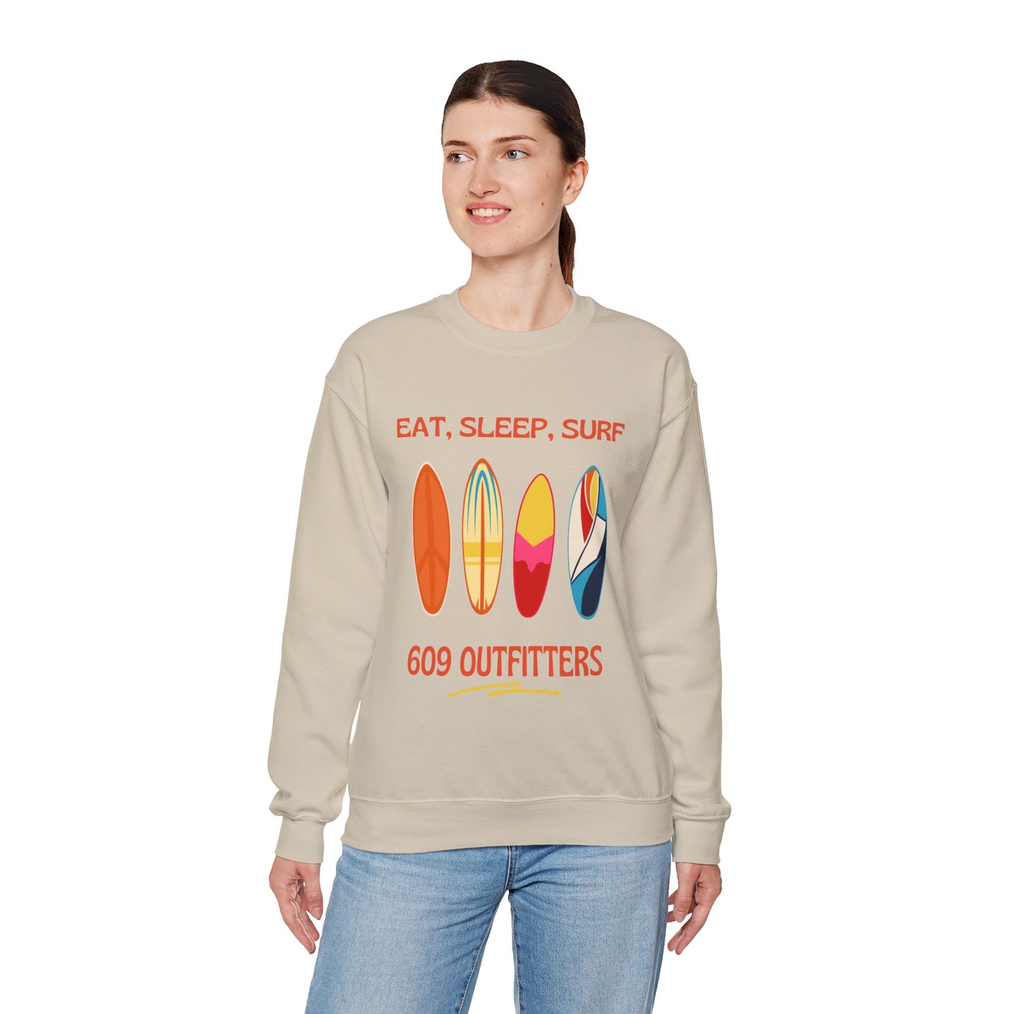 Women's Eat Sleep Surf Logo Crewneck Sweatshirt