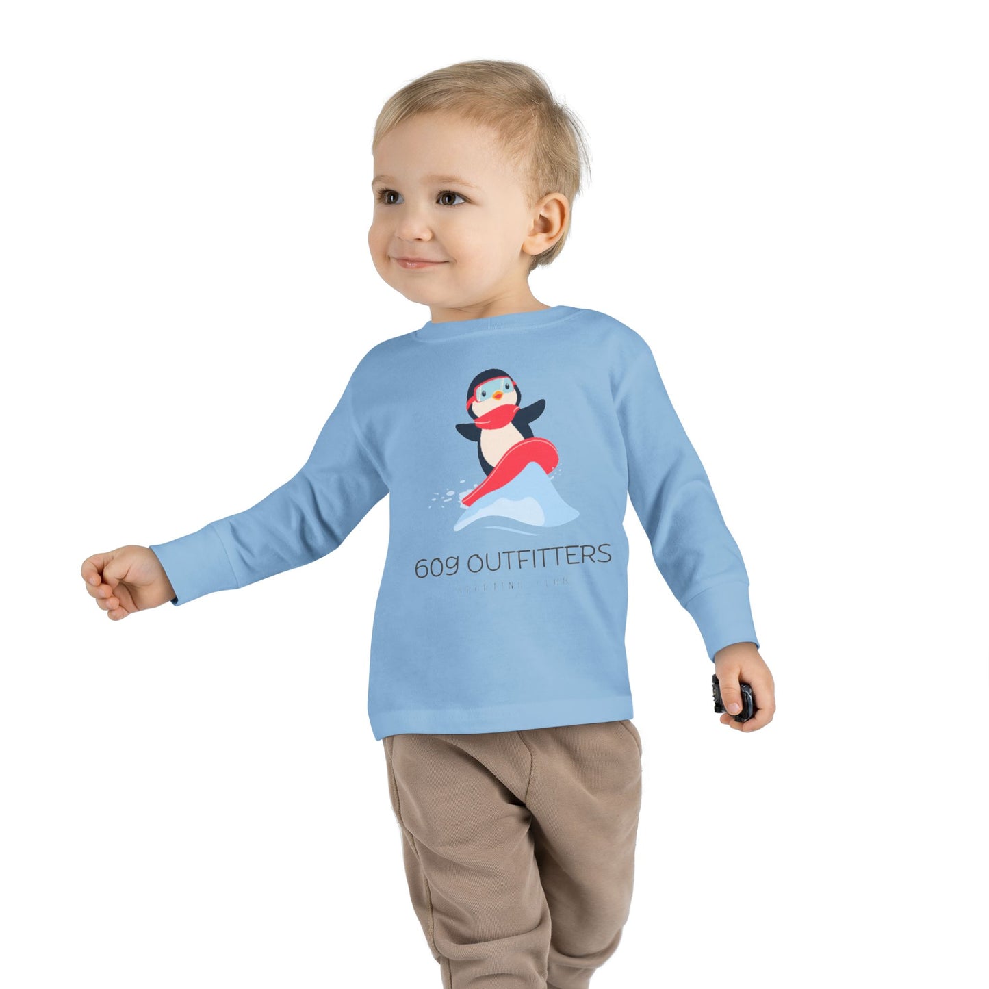 Toddler Tee | Snowboarding Penguin Long Sleeves