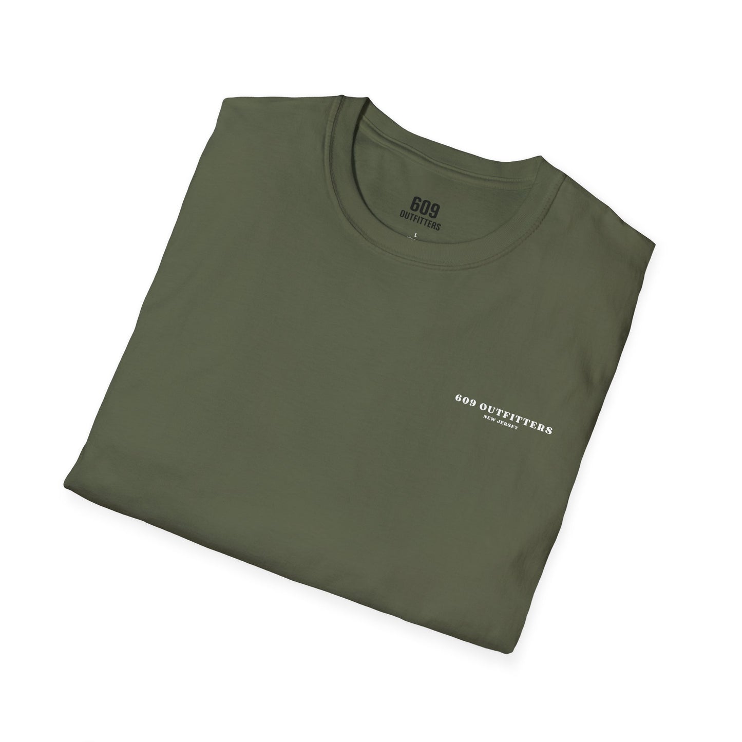 Contemporary Tee | Mens 609 Pines to Shore Logo Olive