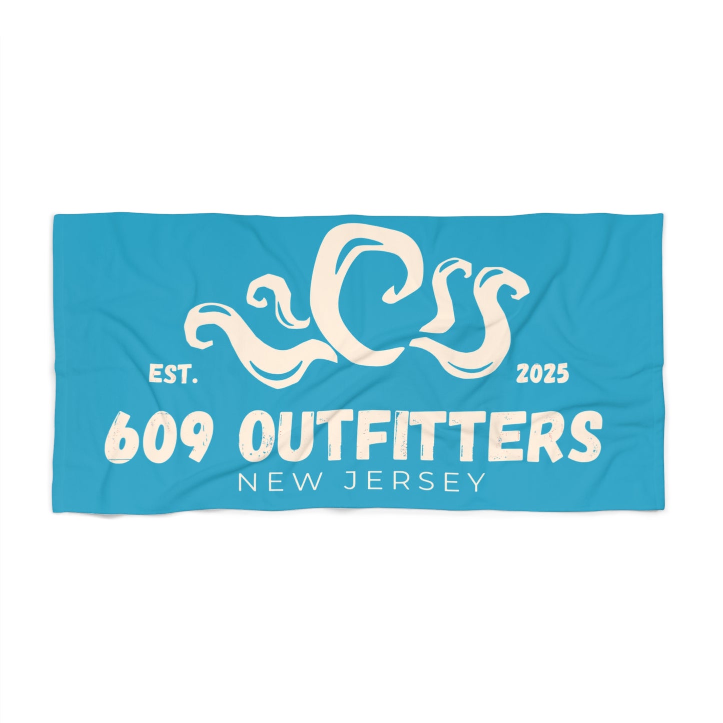 609 Outfitters Octopus Logo | Turquoise Beach Towel