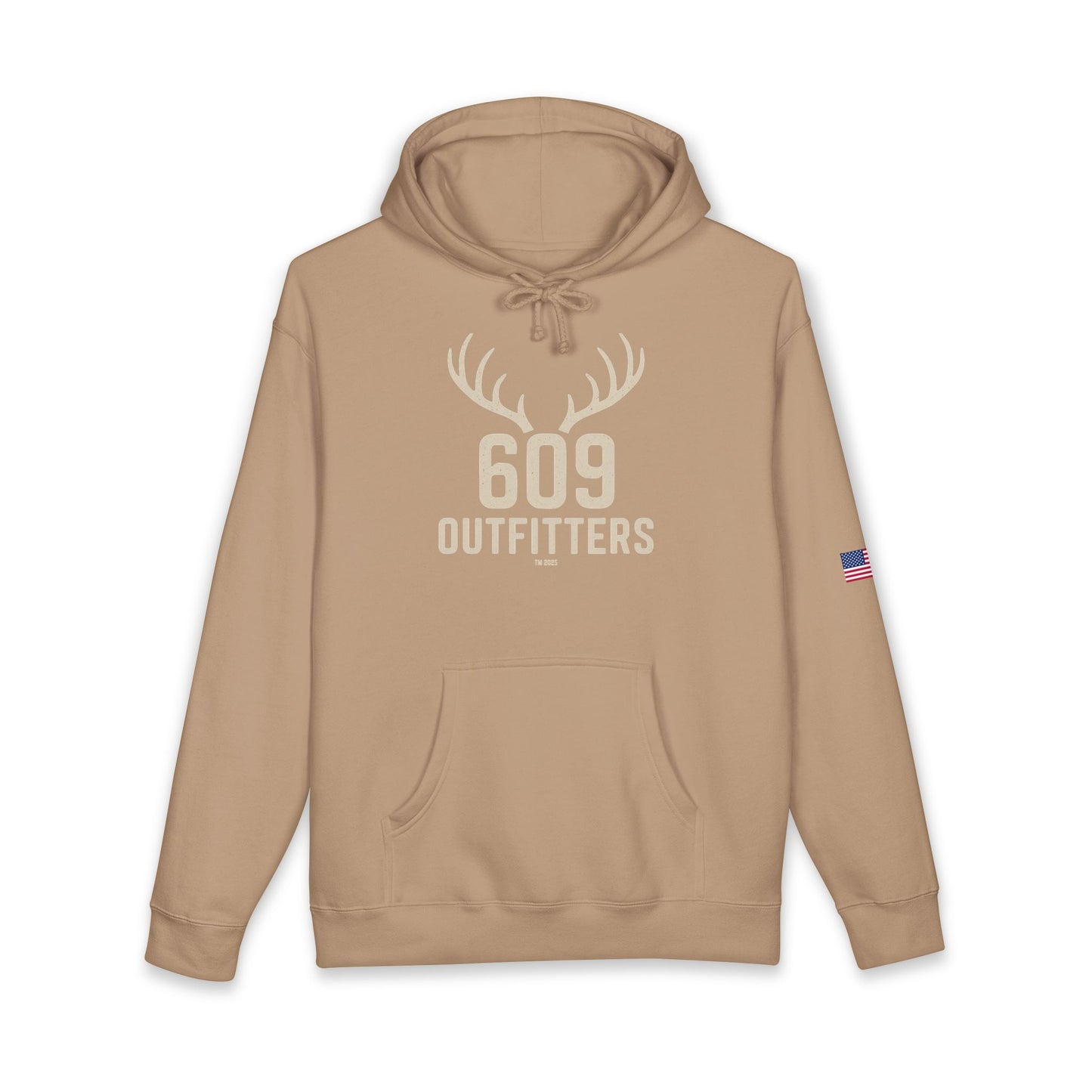 609 Outfitters Classic Antler Logo | Sand Heavy Blend Pullover