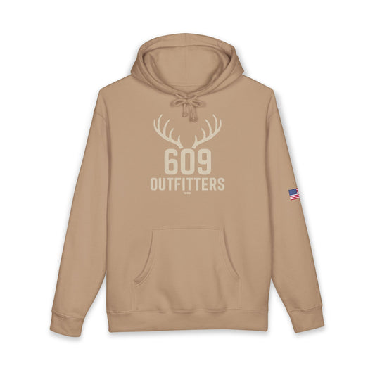 609 Outfitters Classic Antler Logo | Sand Heavy Blend Pullover