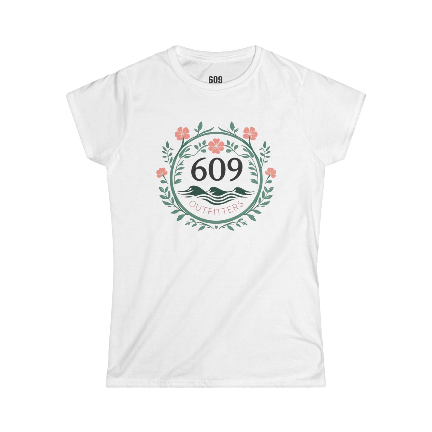 Women's Soft Tee | Flowers and Waves Logo | Everyday Wear