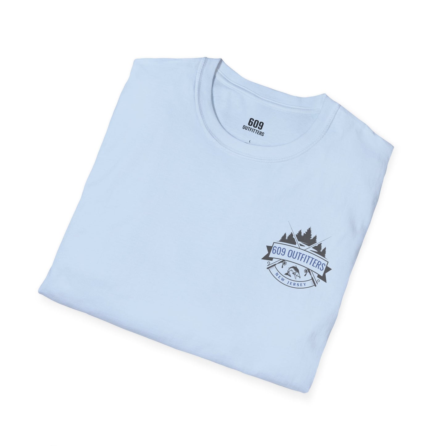 Contemporary Tee | Mens Fishing Badge Blue